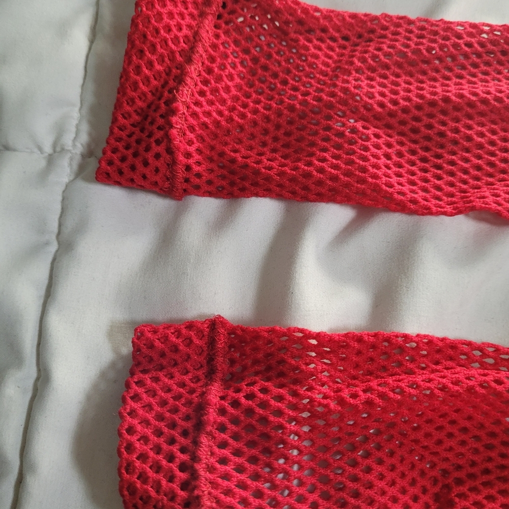 Lip Service Clothing Red Fishnet Sleeves with Hooks